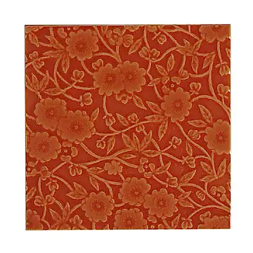 Burleigh x Craven Dunnill Jackfield Trivet Tile, Tangerine