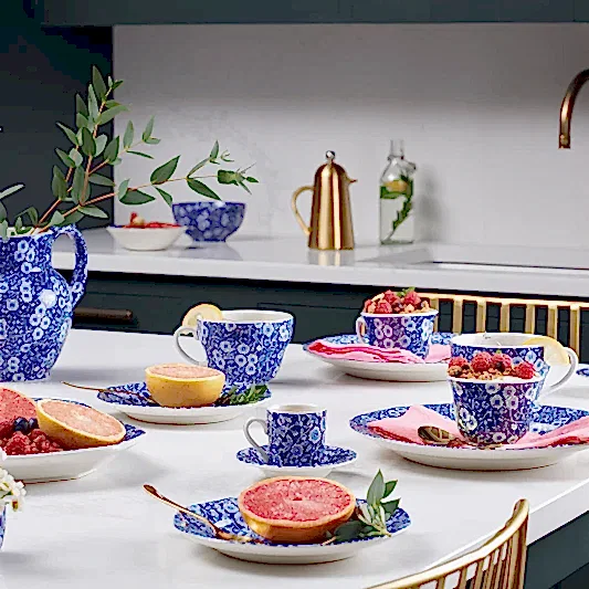 Blue Calico Breakfast Saucer