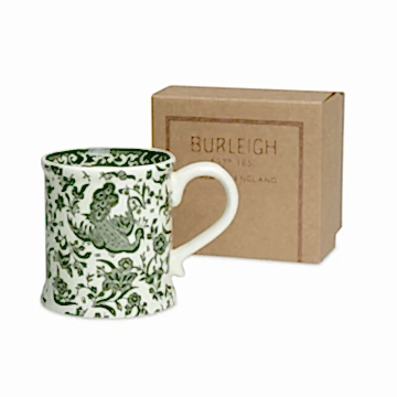 Green Regal Peacock Footed Mug