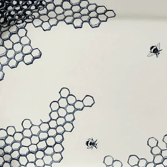 Ink Blue Pollen Espresso Saucer