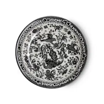 Breakfast Saucer - Black Regal Peacock Breakfast Saucer