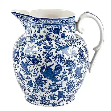 Etruscan Jug - Blue Regal Peacock Large Etruscan Jug