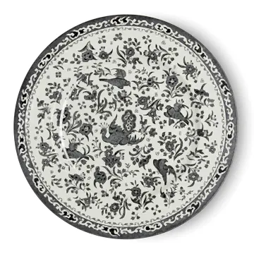 Plate - Black Regal Peacock Plate 25cm/10"