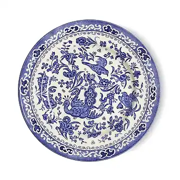 Plate - Blue Regal Peacock Plate 17.5cm/7" Seconds