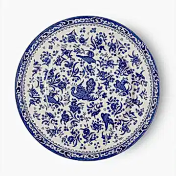 Plate - Blue Regal Peacock Plate 25cm/10" Seconds