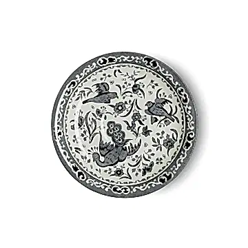 Tea Saucer - Black Regal Peacock Tea Saucer