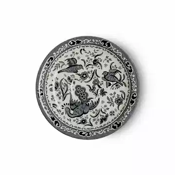 Tea Saucer - Black Regal Peacock Tea Saucer Seconds