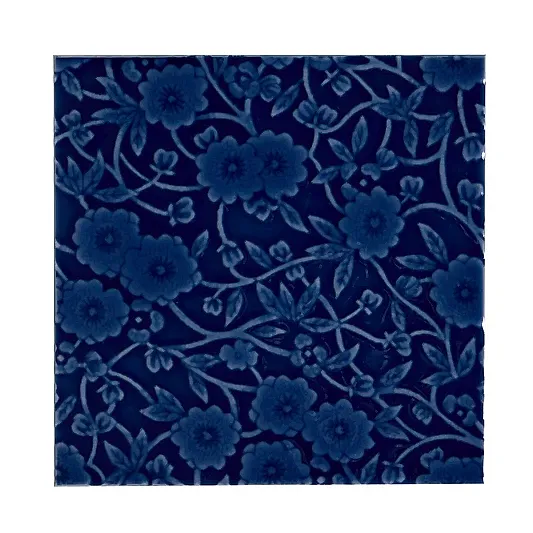 Burleigh x Craven Dunnill Jackfield Trivet Tile, Blue Calico