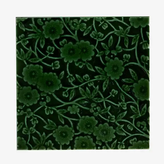 Burleigh x Craven Dunnill Jackfield Trivet Tile, Laurel Green