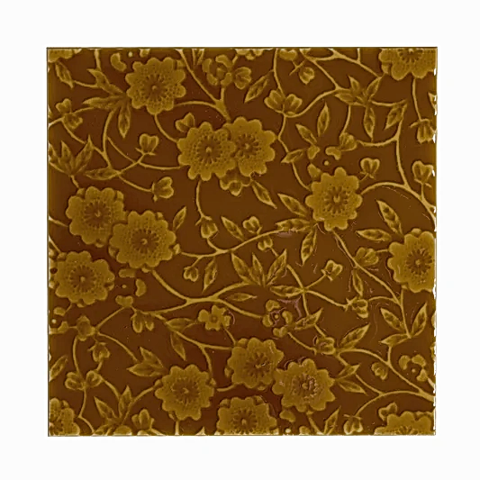 Burleigh x Craven Dunnill Jackfield Trivet Tile, Flame