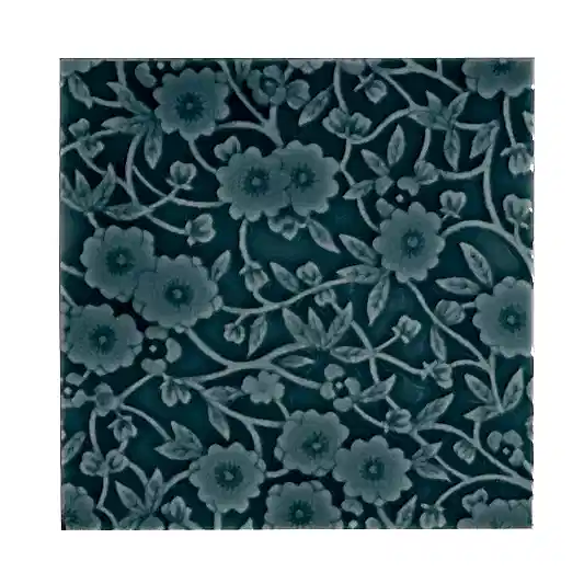 Burleigh x Craven Dunnill Jackfield Trivet Tile, Aquamarine