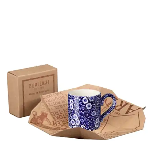 Blue Calico Mug Half Pint 284ml/0.5pt, Gift Boxed