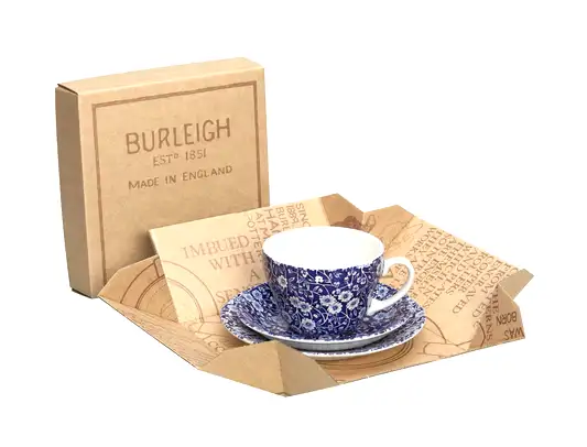 Blue Calico Breakfast Cup Gift Set
