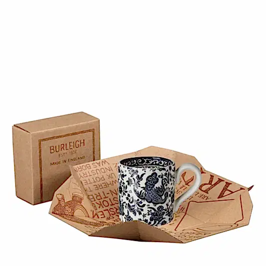 Black Regal Peacock Mug Half Pint 284ml/0.5pt, Gift Boxed