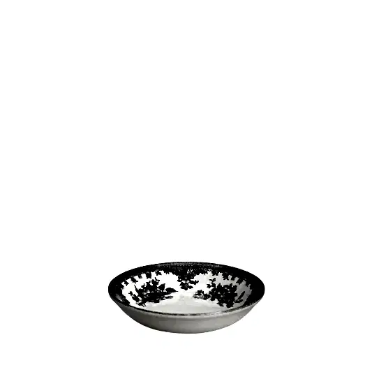 Black & White Asiatic Pheasants Butter Pat 12cm/4.7"