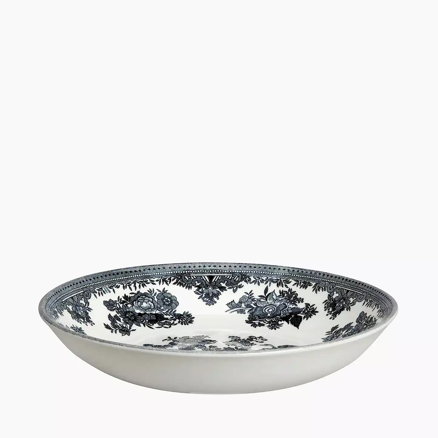 Black & White Asiatic Pheasants Pasta Bowl 23cm/9"