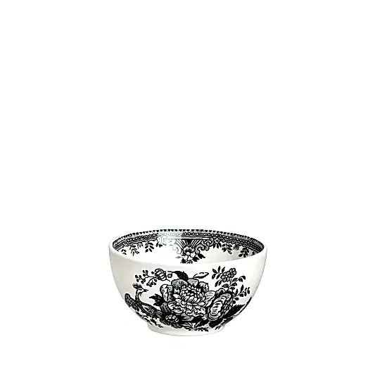 Black & White Asiatic Pheasants Sugar Bowl Small 9.5cm/4"