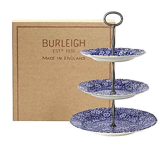 Blue Calico 3 Tier Cake Stand Gift Boxed
