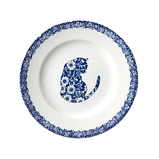 Blue Calico Cat 17.5cm Plate