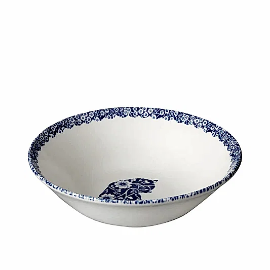 *Exclusive* Blue Calico Cat Cereal Bowl