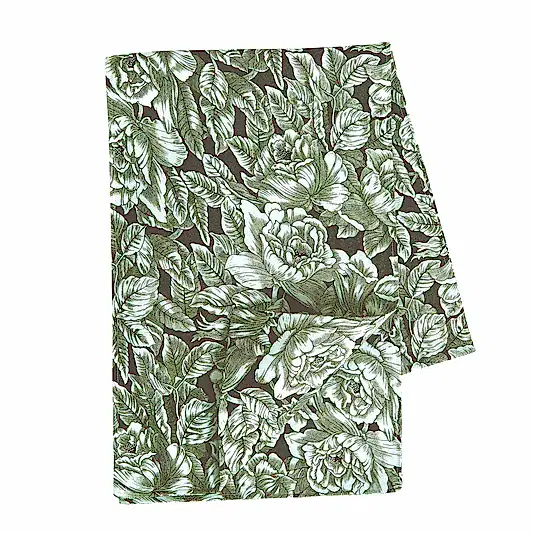Burleigh x Bedeck of Belfast Green Hibiscus Table Runner