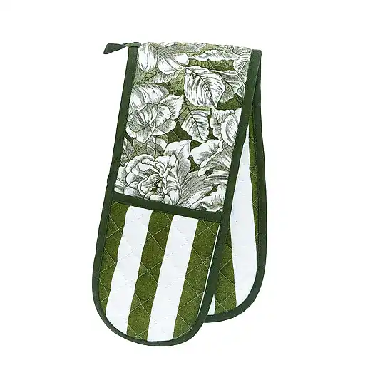 Burleigh x Bedeck of Belfast Green Hibiscus Double Oven Glove