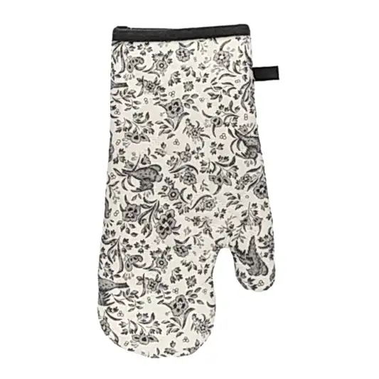 Burleigh x Bedeck of Belfast Charcoal and White Regal Peacock Oven Mitt