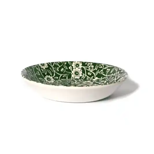 Dark Green Calico Butter Pat Dish 12cm/4.75"