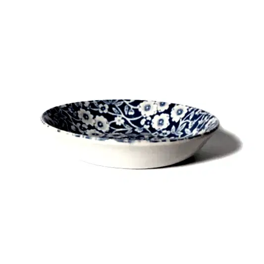 Pale Blue Calico Butter Pat Dish 12cm/4.75"