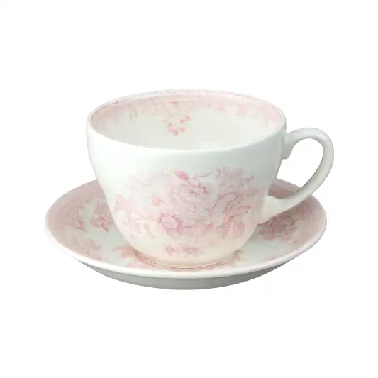 Pink Asiatic Pheasants Breakfast Cup & Saucer