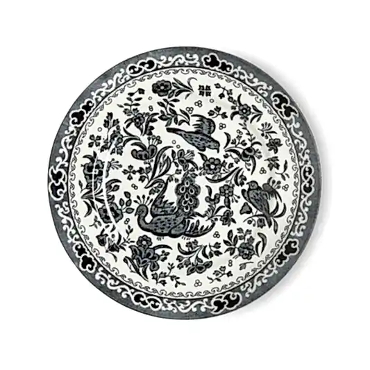 Black Regal Peacock Plate 17.5cm/7"