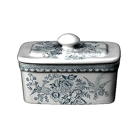 Blue Asiatic Pheasants Butter Dish 400g/1lb