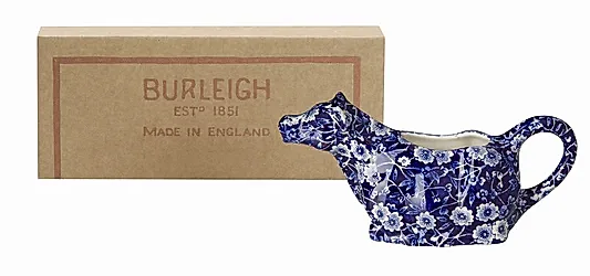 Blue Calico Cow Creamer 150ml/0.25pt Gift Boxed
