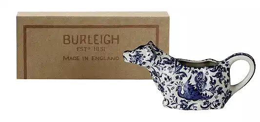 Blue Regal Peacock Cow Creamer 150ml/0.25pt Gift Boxed