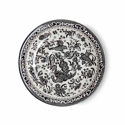 Breakfast Saucer - Black Regal Peacock Breakfast Saucer Seconds