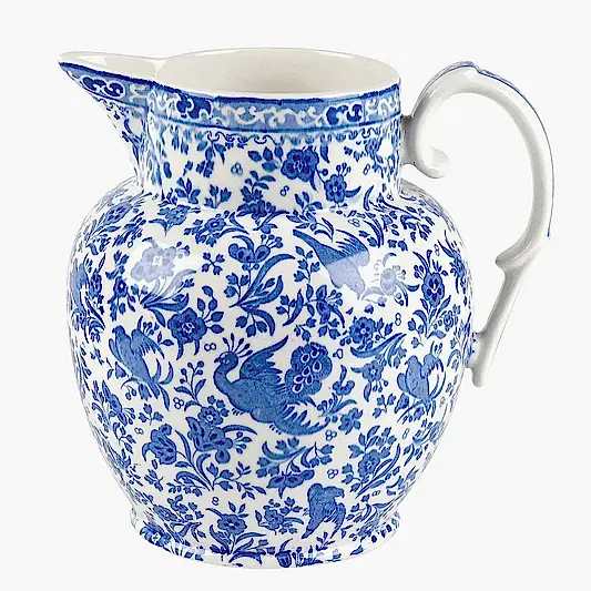 Etruscan Jug - Blue Regal Peacock Large Etruscan Jug