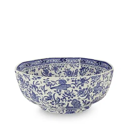 Hexagon Bowl - Blue Regal Peacock Octagonal Bowl Medium 20.5cm/8"