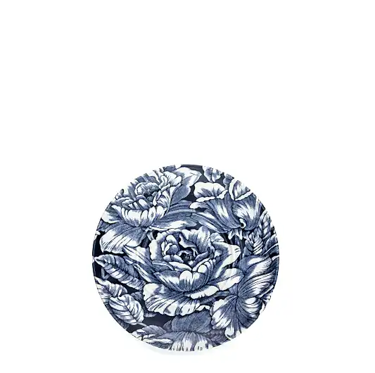 Ink Blue Hibiscus Coffee Saucer
