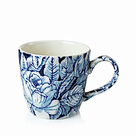 Ink Blue Hibiscus Osborne Mug 300ml