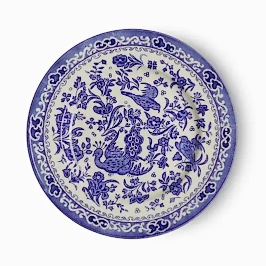 Plate - Blue Regal Peacock Plate 17.5cm/7"