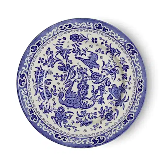 Plate - Blue Regal Peacock Plate 17.5cm/7" Seconds