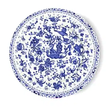 Plate - Blue Regal Peacock Plate 22cm/8.75" Seconds