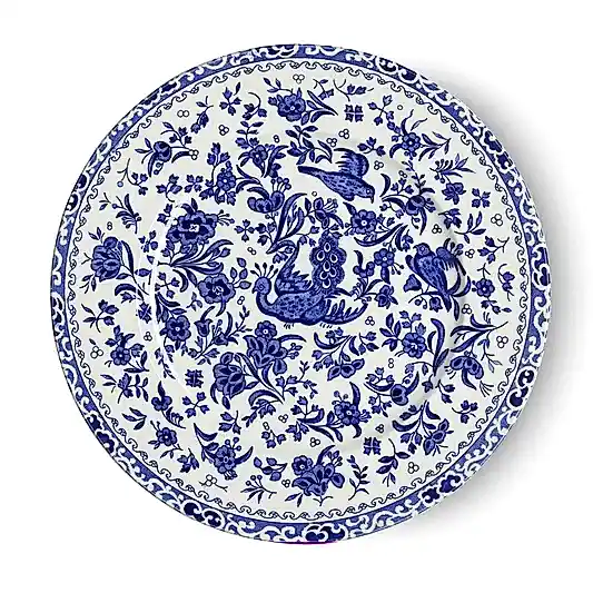Plate - Blue Regal Peacock Plate 22cm/8.75" Seconds