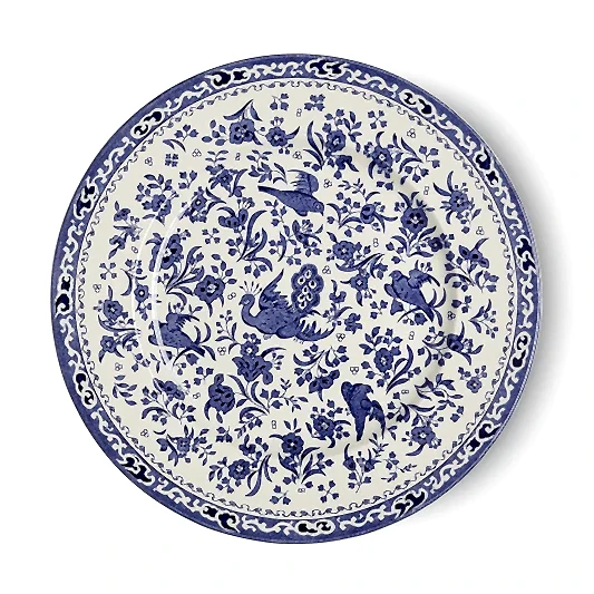 Plate - Blue Regal Peacock Plate 25cm/10"