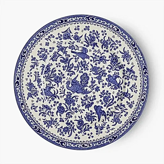 Plate - Blue Regal Peacock Plate 25cm/10" Seconds