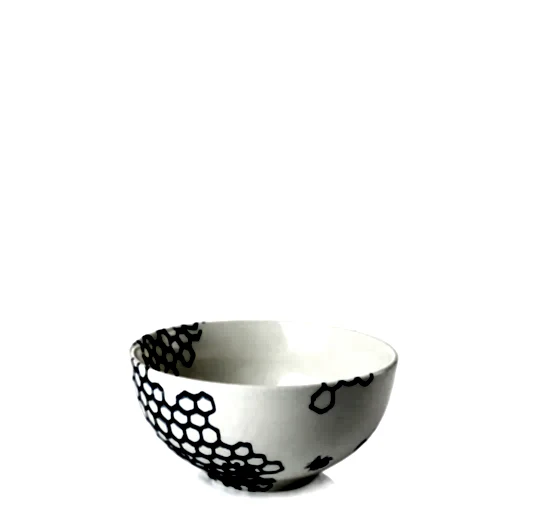 Ink Blue Pollen Small Footed Bowl